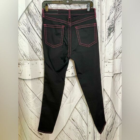 Rag & Bone black skinny jeans pink stitching  28 - Picture 5 of 8